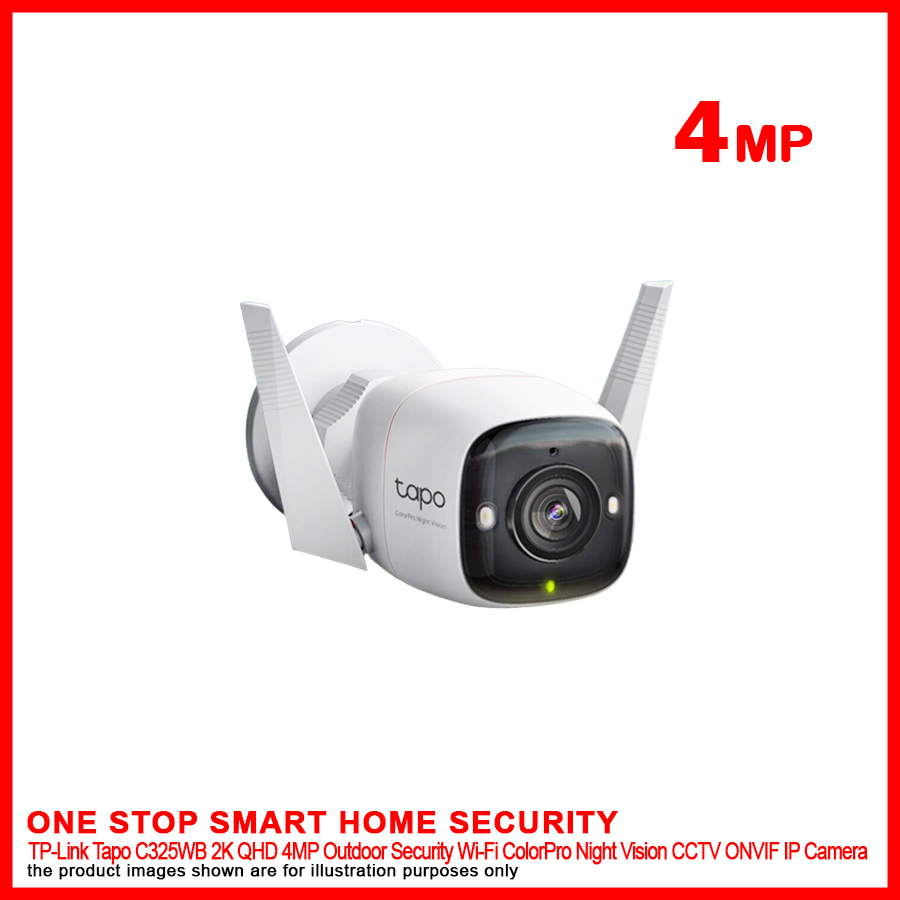 TP-Link Tapo C325WB 2K QHD 4MP IP66 Weatherproof, Outdoor Wi-Fi Security  Camera