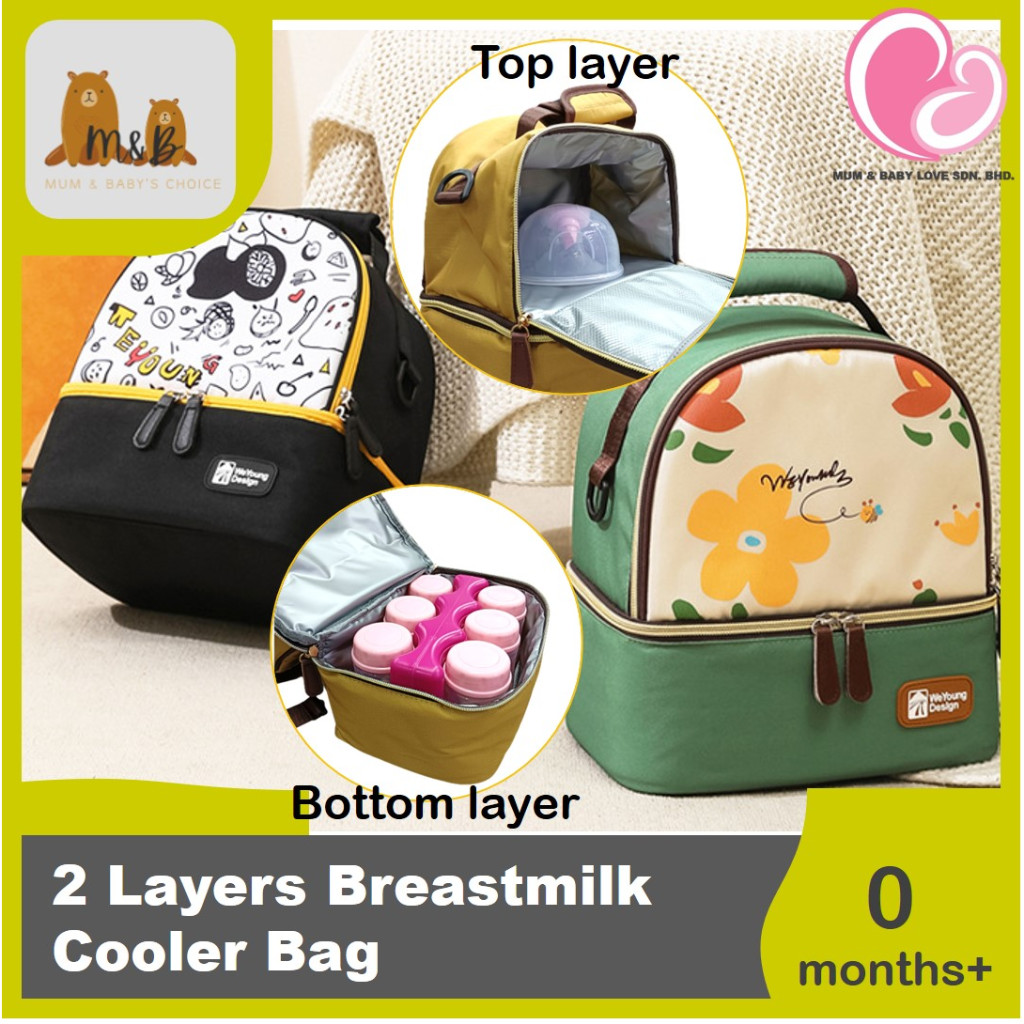 M&B 2 Layer Breast Milk Cooler Bag Portable