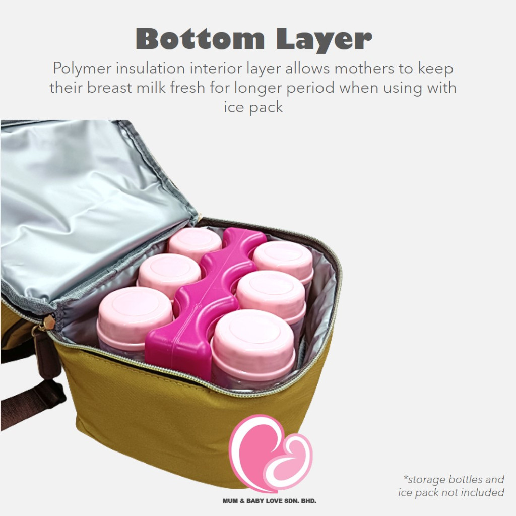 M&B 2 Layer Breast Milk Cooler Bag Portable