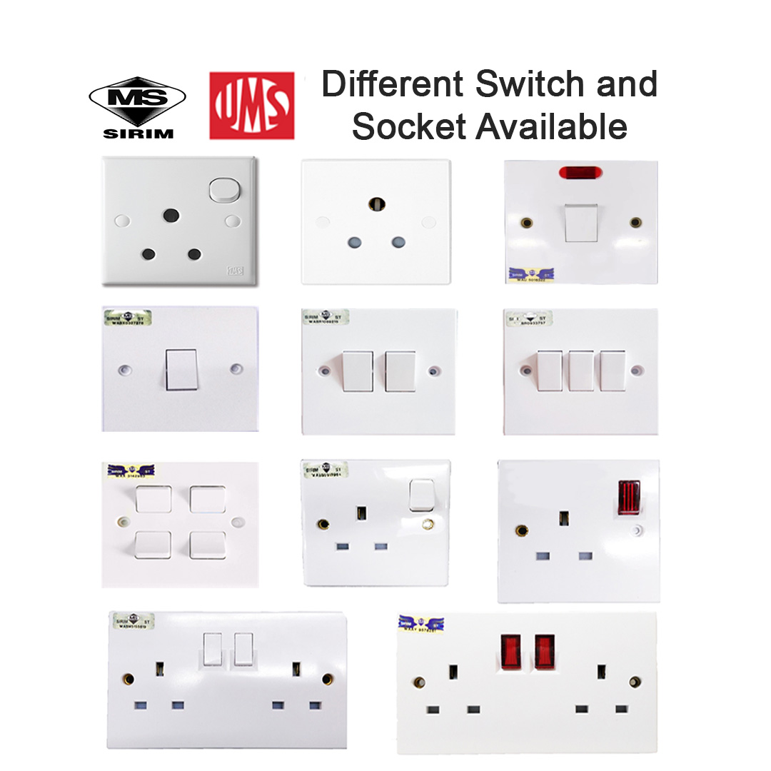 Buy Littlethingy Littlethingy Ums 1 Gang Switch Socket Outlet 13a Flush Neon 1213a N Sirim 7886