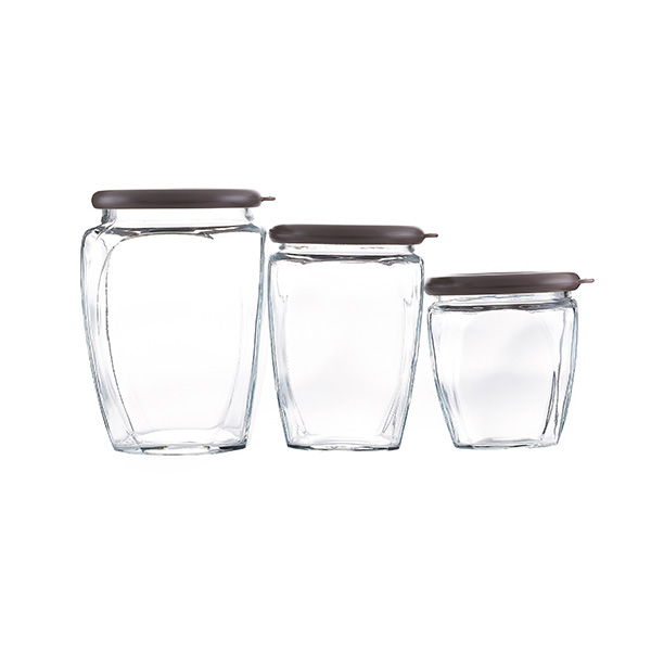 Glasslock Food-Storage Container with Locking Lids Microwave Safe 6pcs Set  Square 17oz/490ml