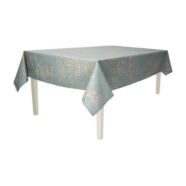 blue grey tablecloth