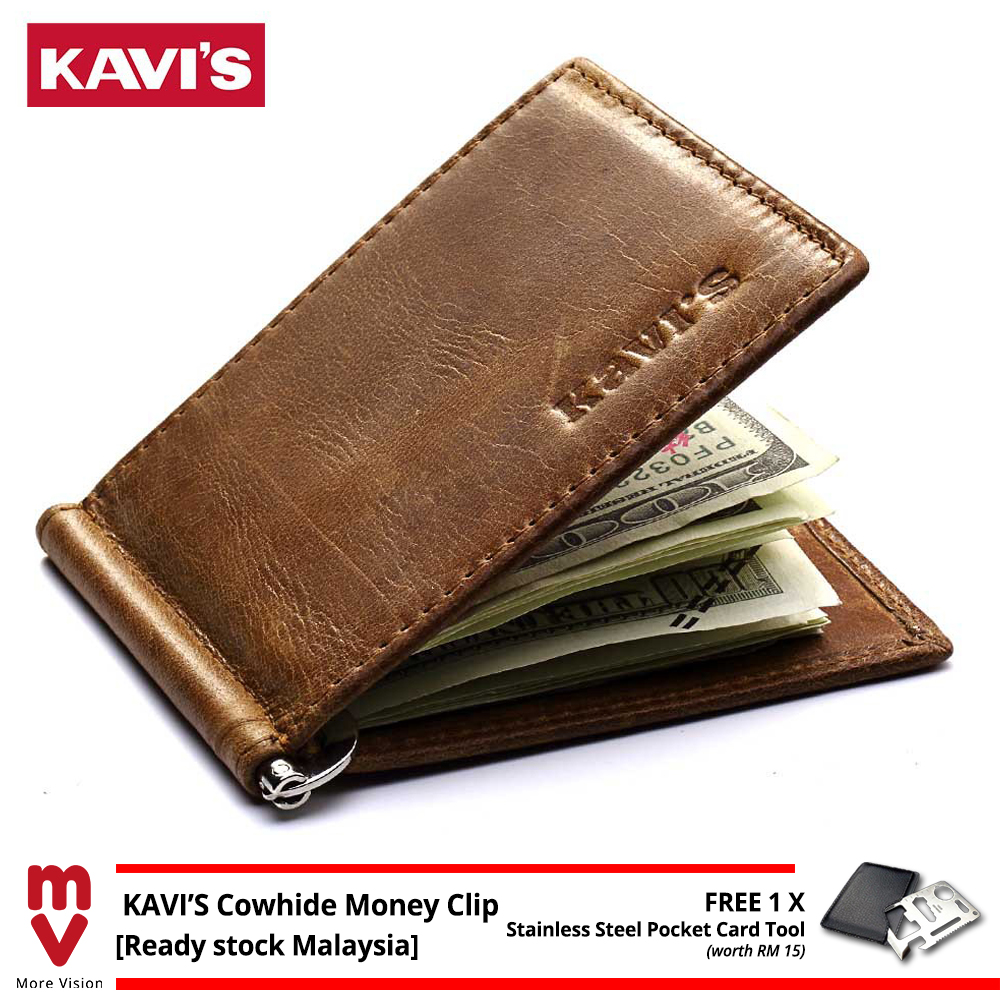 Buy Kavis Cowhide Leather Money Clip Wallet Men Eromman