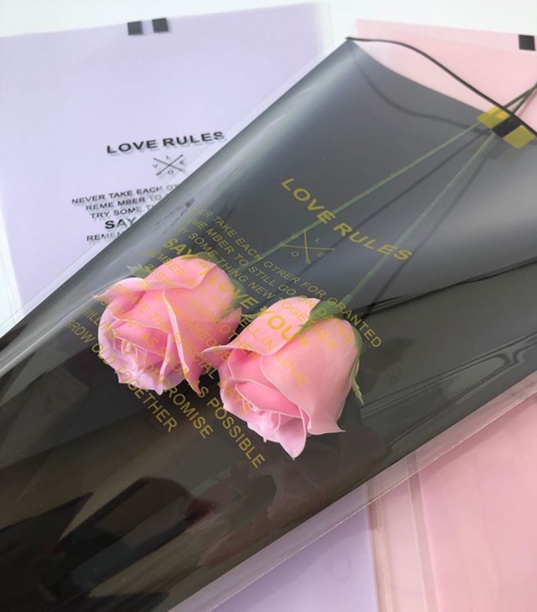 Lsthometrading 50pcs Rose Plastic Package Transparent Flower Bouquet (5  Colors)