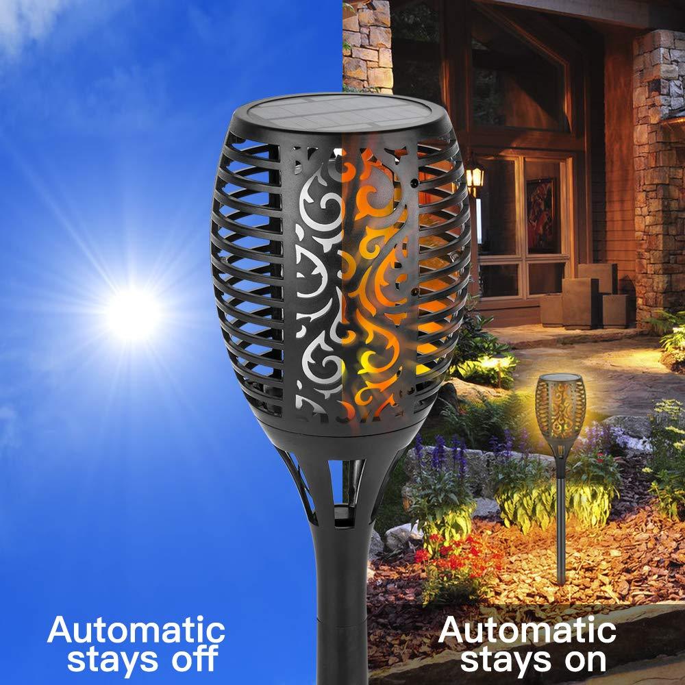 Buy Gdeal Outdoor Solar Torch Light Flickering Flame Garden Lighting  (Black) Online | eRomman