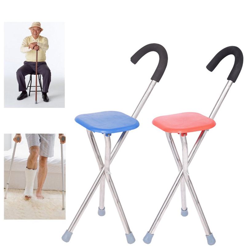 Buy Gdeal Lightweight Bench Cane Old Man Crutches Chair Folding (2 ...