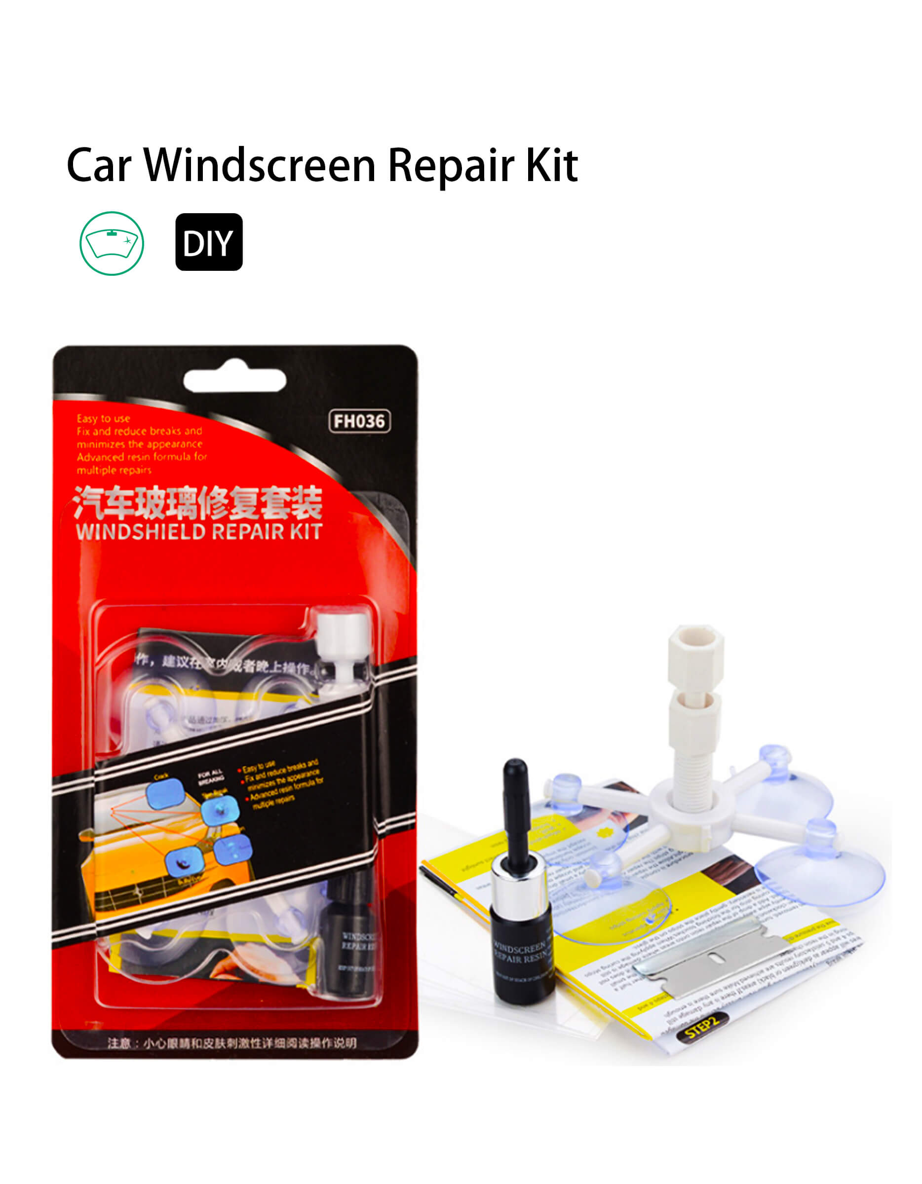 Набор для ремонта автостекол Windshield Repair Kit