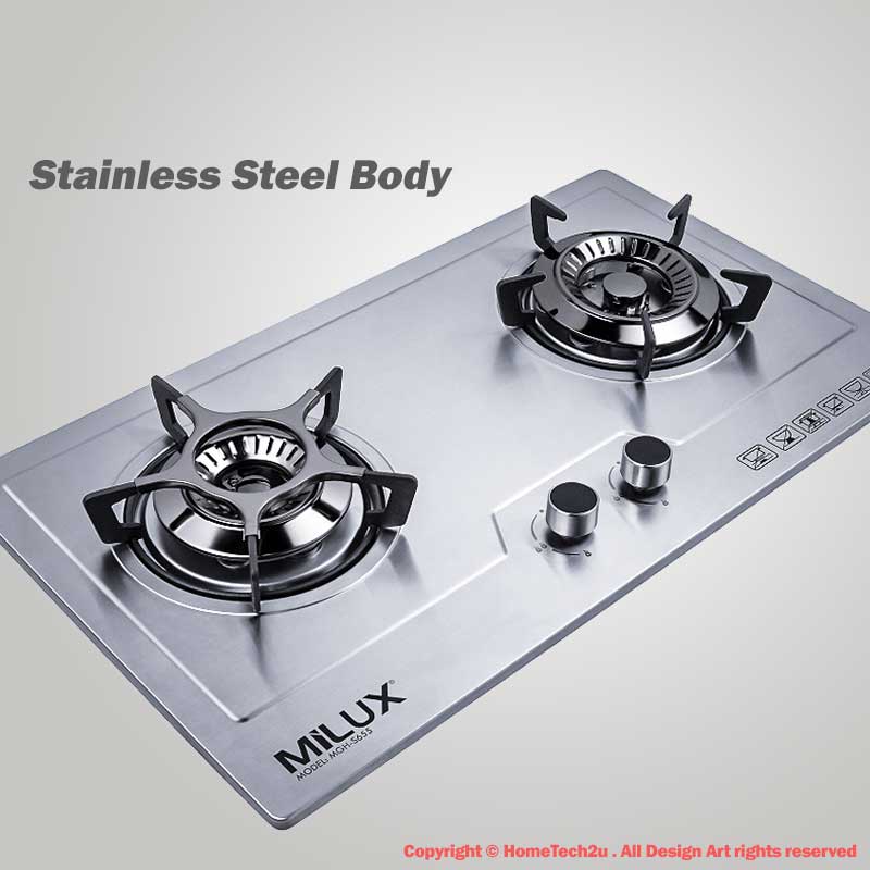 milux gas stove stainless steel