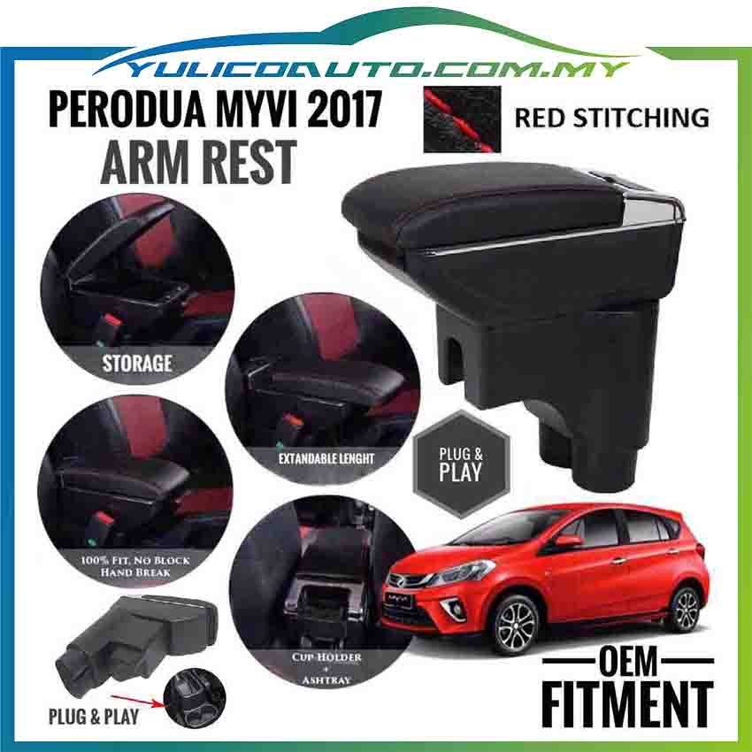 Buy Perodua Myvi 2018 Above Oem Armrest Adjustable Arm Rest Consoles Box Black Eromman