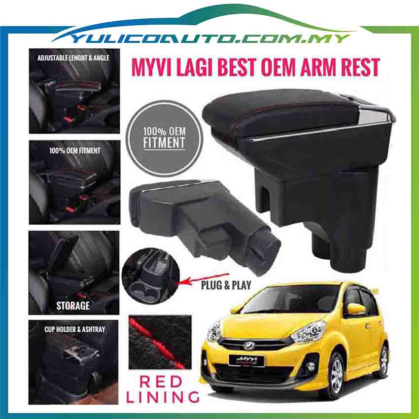 Buy Perodua Myvi Old Myvi Lagi Best Oem Armrest Adjustable Arm Rest Consoles Box Black Eromman