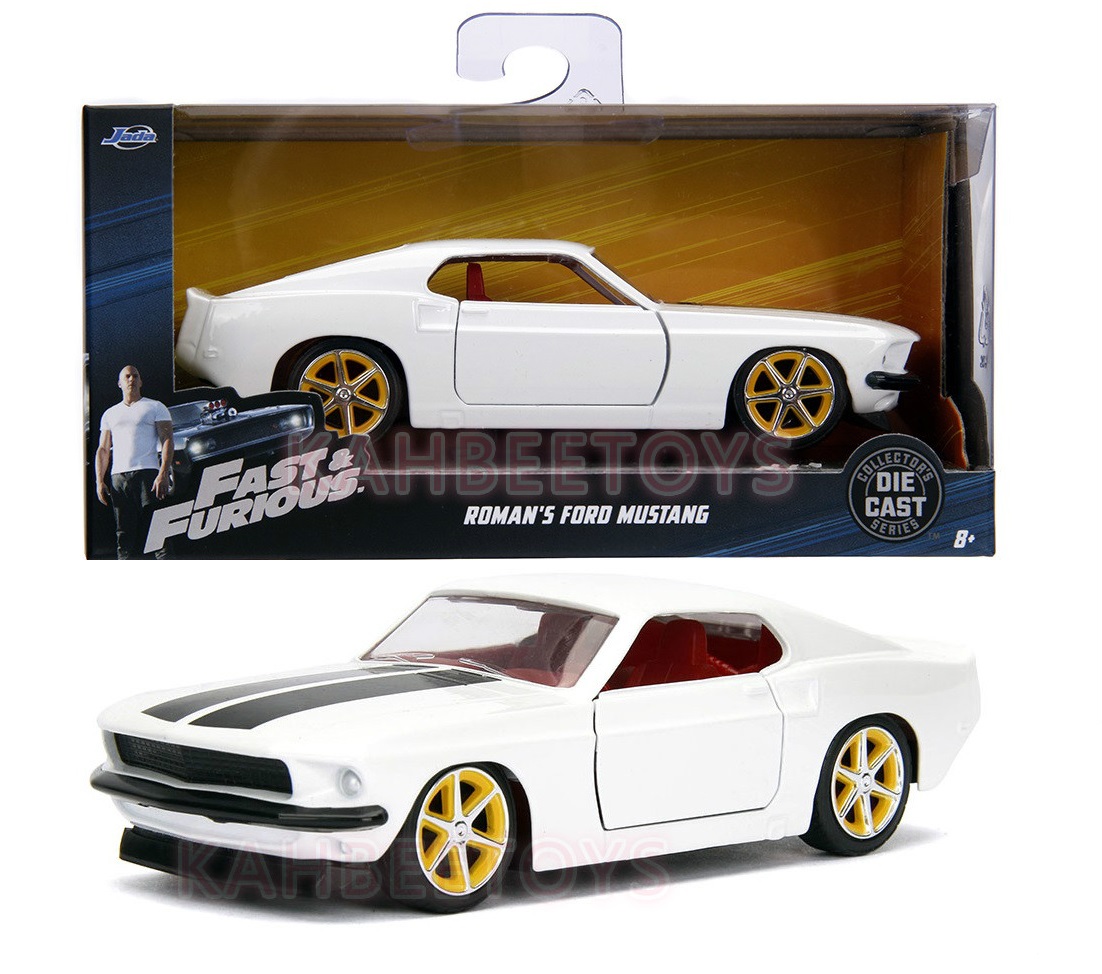 Jada Toys 2022 Fast & Furious Roman’s White Ford Mustang 1:32 Scale 