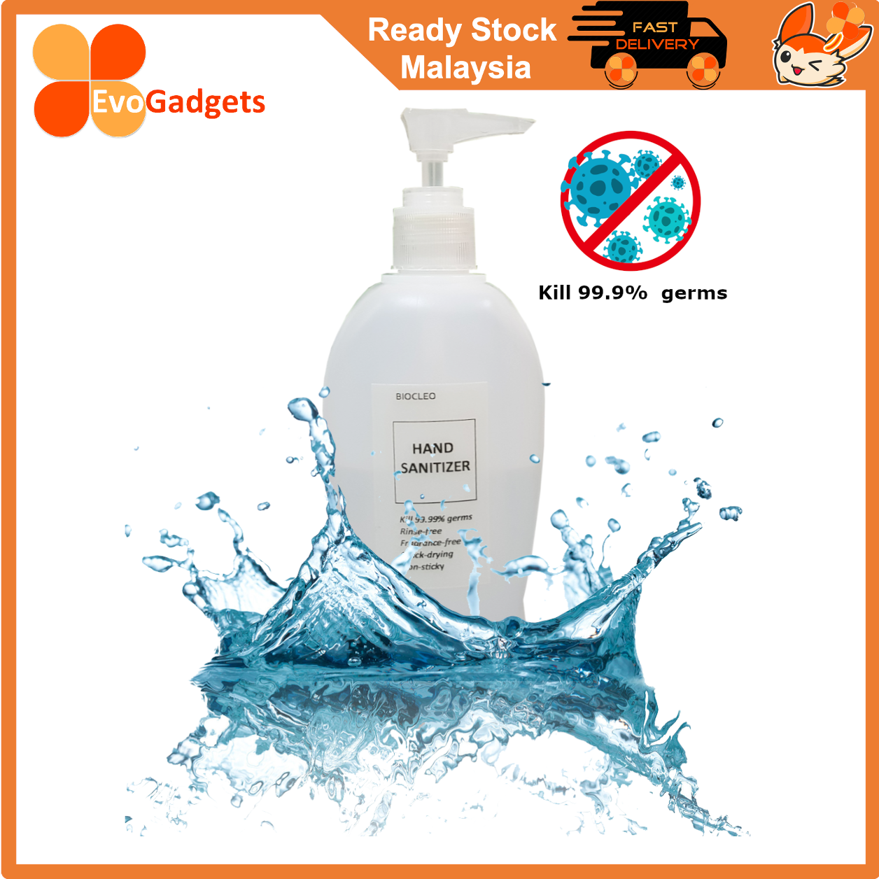 Buy BIOCLEO Hand Sanitizer / Alcohol Washing Hands - 300ml | eRomman