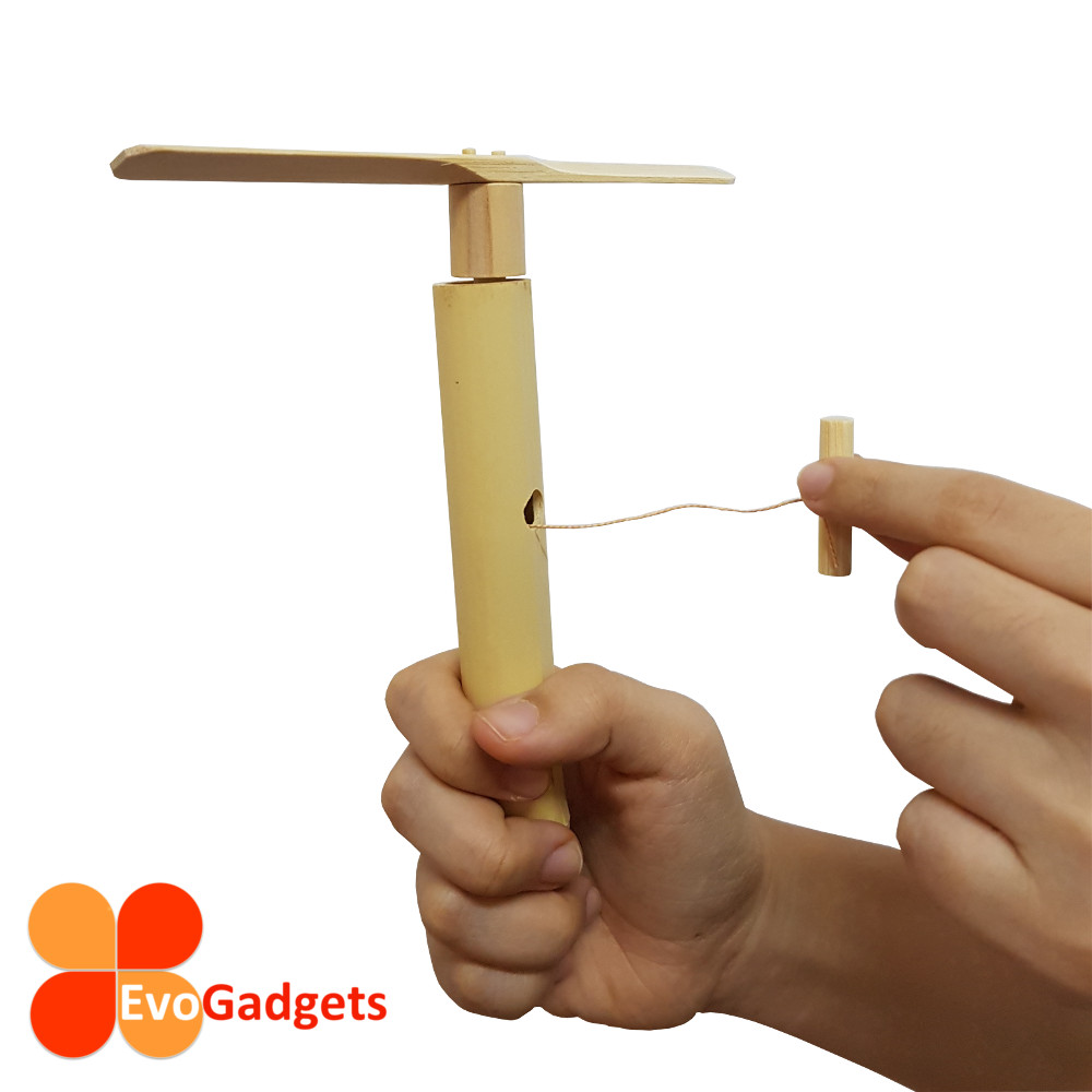 wooden propeller toy