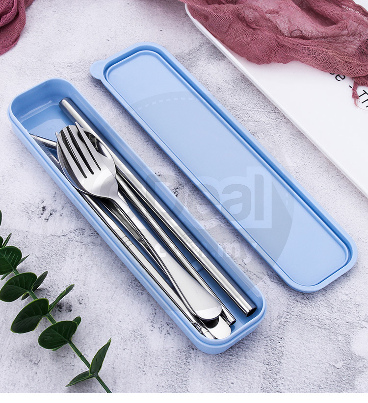 7 Pcs Stainless Steel Tableware Cutlery Set Free Box and Pouch