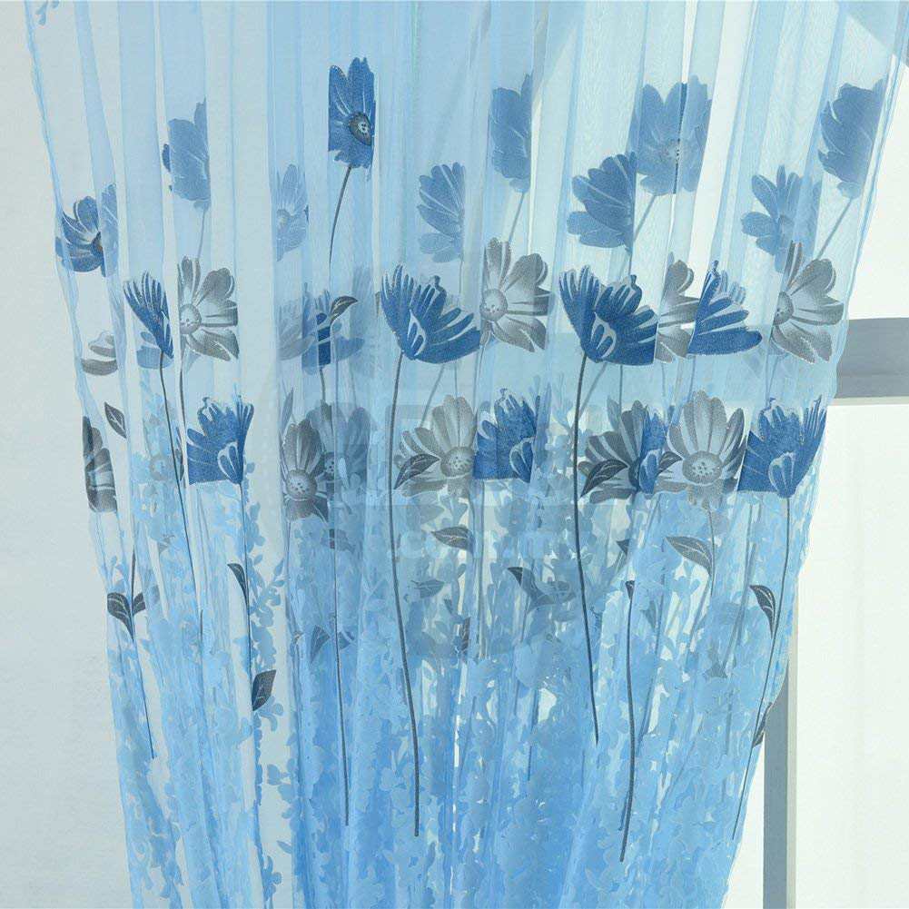 Beautiful Fresh Flower Printed Window Curtain - 100 x 200CM (3 Colors)