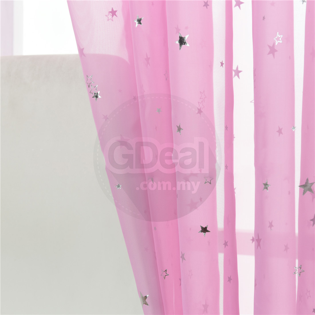 1pcs Star Printed Window Curtain Home Decor - 2 Sizes (3 Colors)