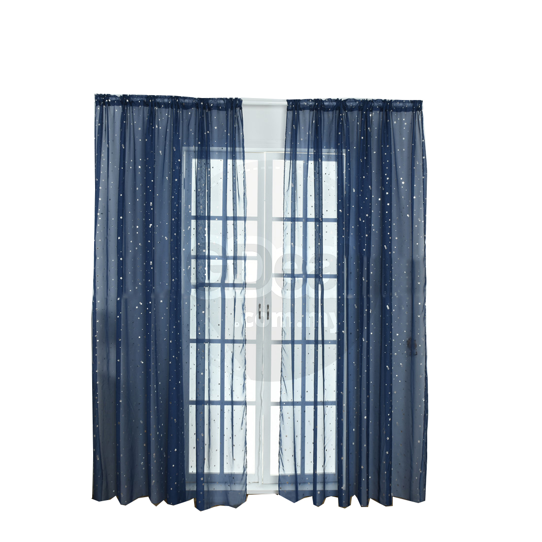 1pcs Star Printed Window Curtain Home Decor - 2 Sizes (3 Colors)