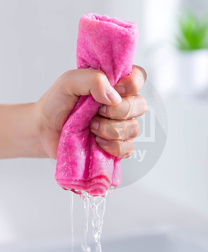 8 Pcs Home Non Stick Oil Rag Dishcloth Kitchen Towel (Pink)