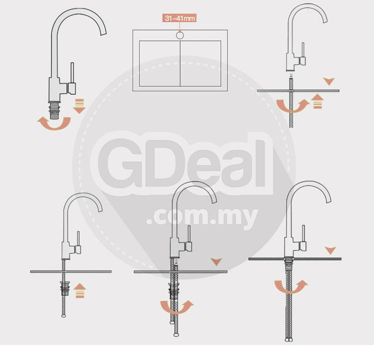 Rotating Hot And Cold Water Mixer Kitchen Tools For Household Faucets