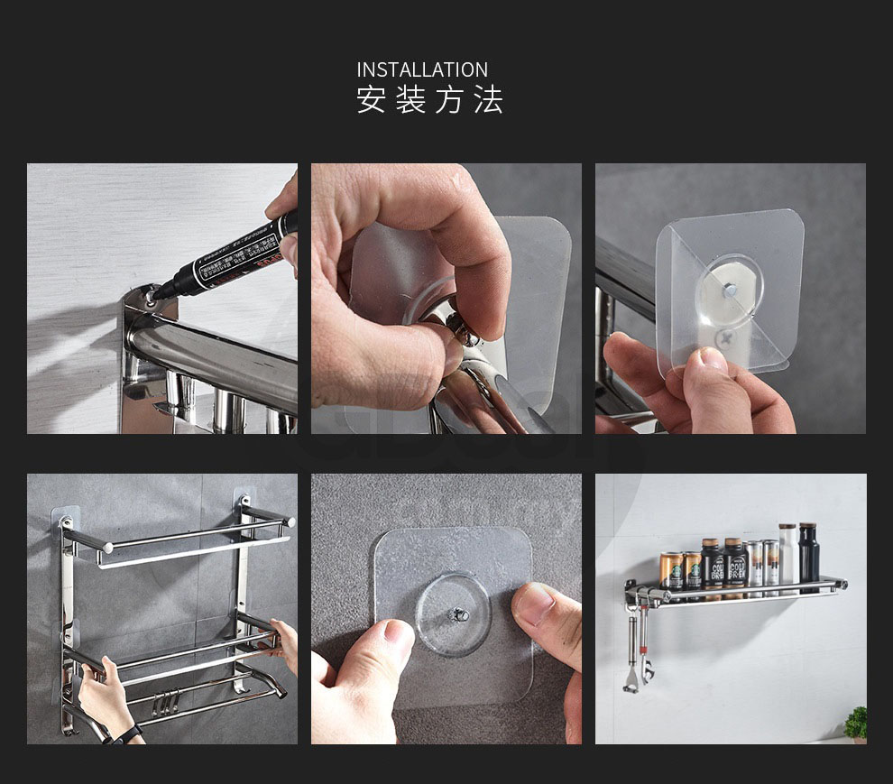 Minimalist Wall Mounted High Load Bearing Rack Storage Shelf