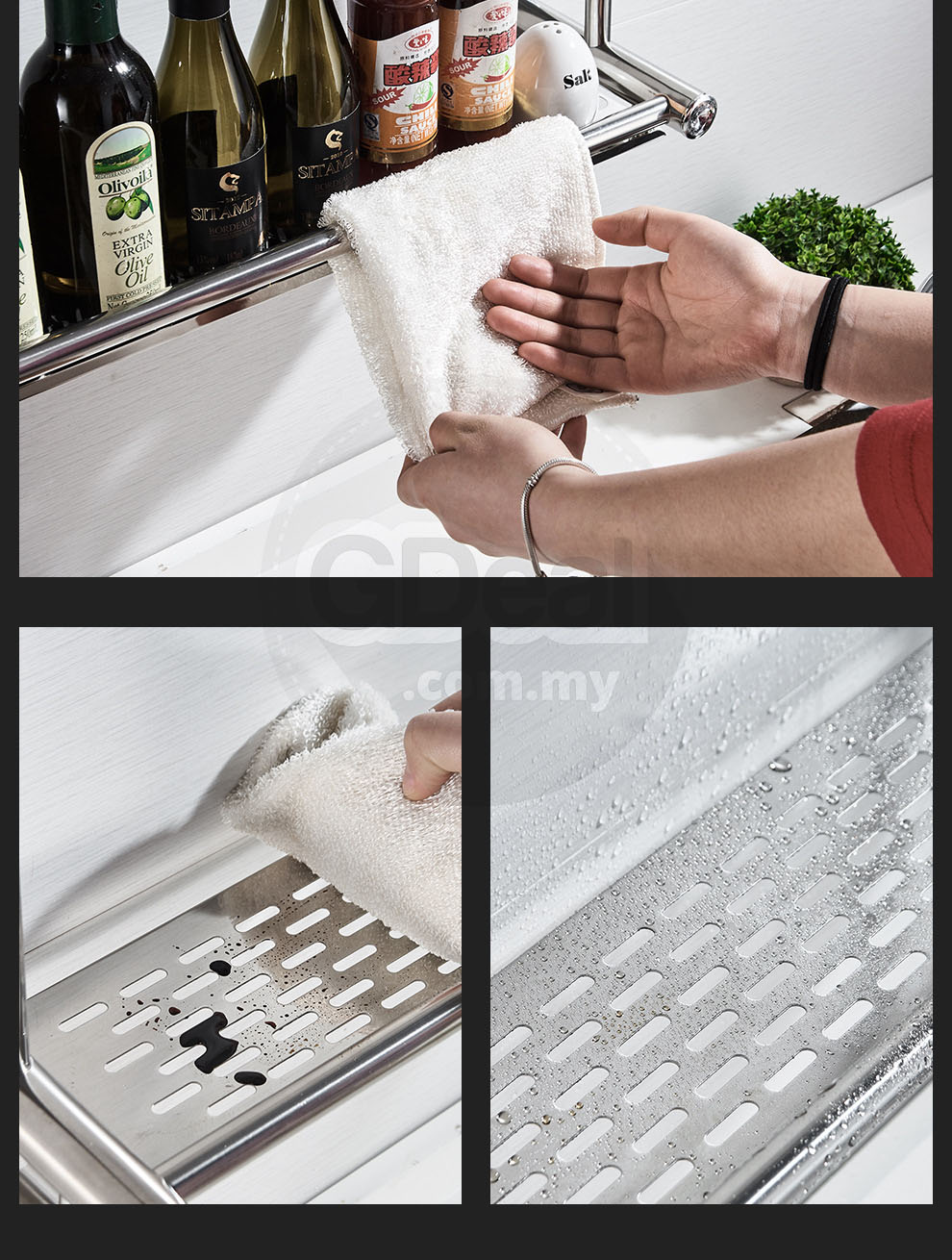 Minimalist Wall Mounted High Load Bearing Rack Storage Shelf