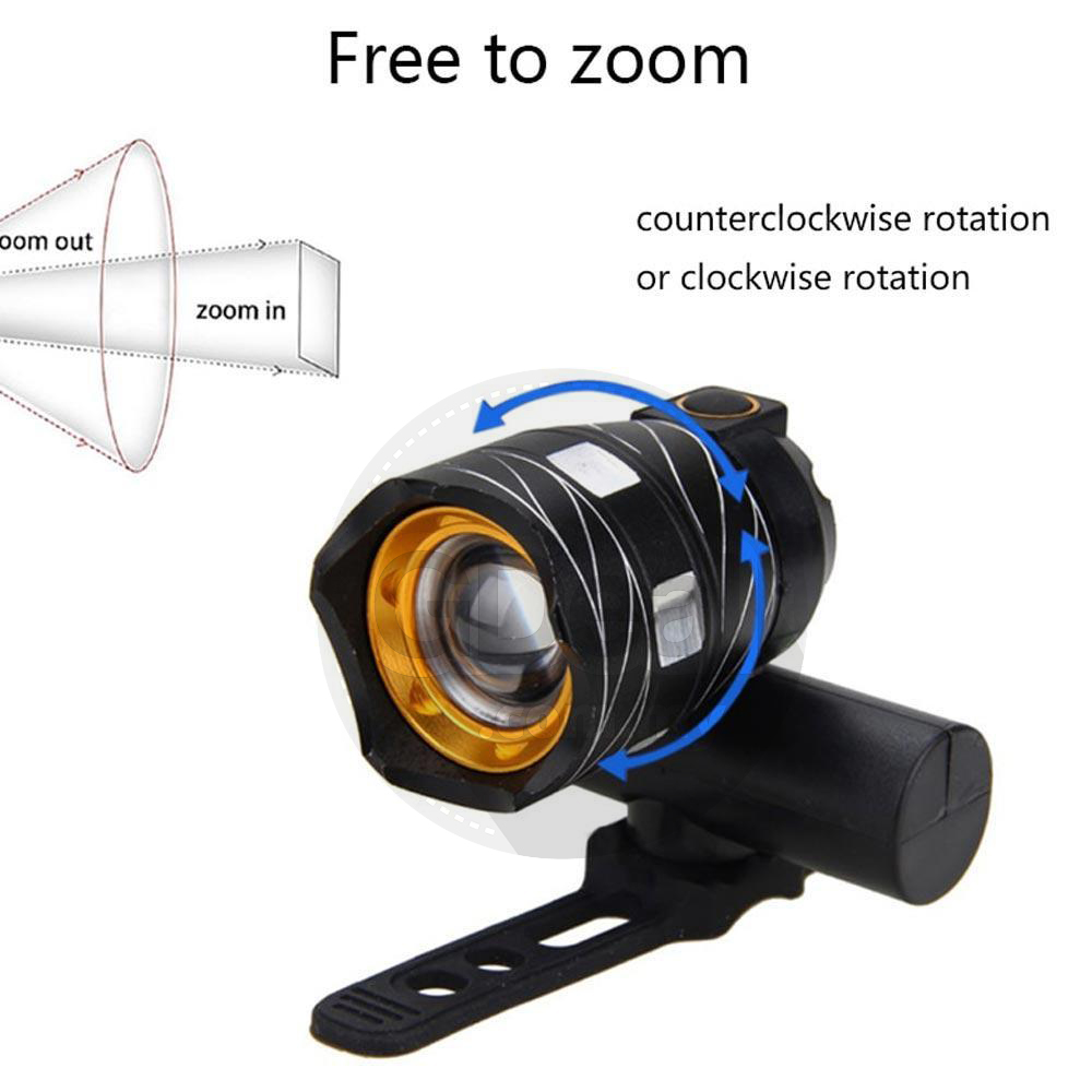 USB Rechargeable T6 LED Bike Lamp Cycling Light Torch (2 Colors)