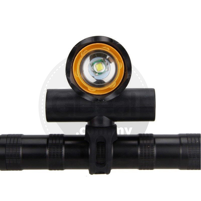 USB Rechargeable T6 LED Bike Lamp Cycling Light Torch (2 Colors)