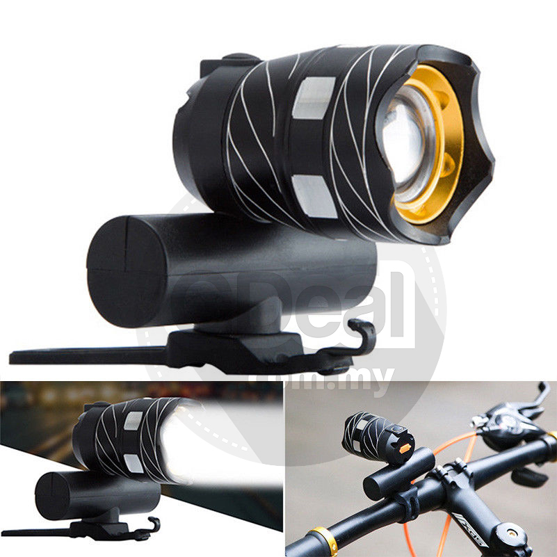 USB Rechargeable T6 LED Bike Lamp Cycling Light Torch (2 Colors)