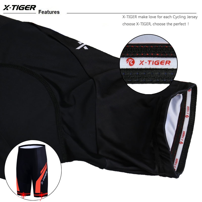 X-Tiger Coolmax 5D Cycling Shorts Shockproof - 5 Sizes (Red Blue)
