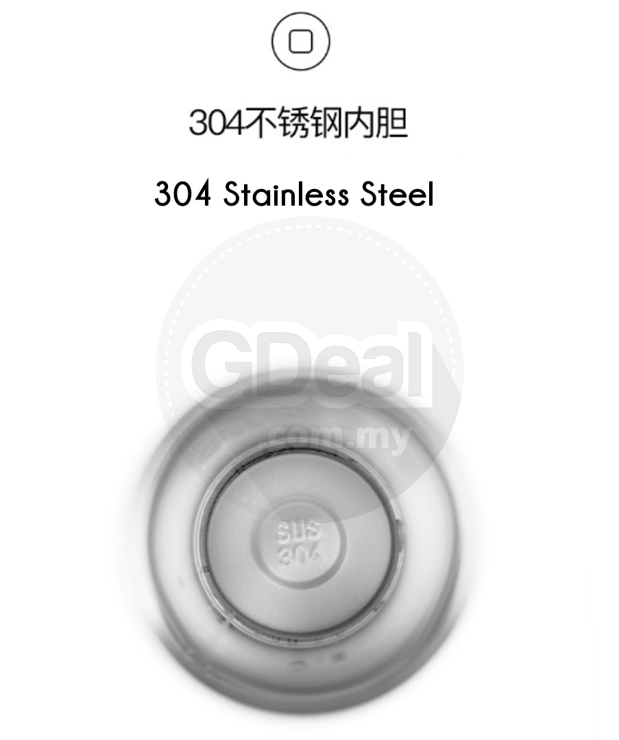 GTE 304 Stainless Steel Smart Insulation Vacuum Cup 500ml (Black)