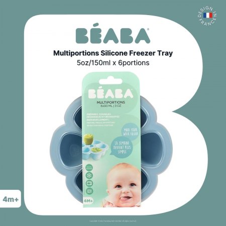 BEABA Multiportions™ 5oz Silicone Tray – Rain