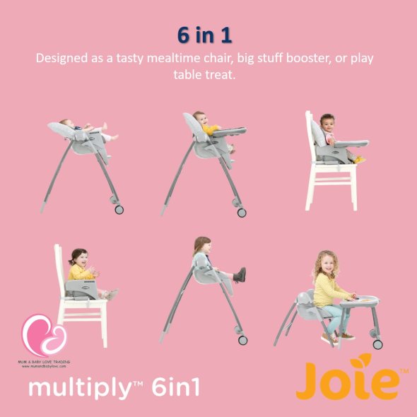 Joie 6 in 1 highchair online pink