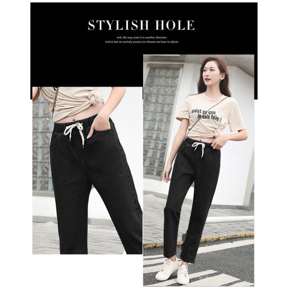 Buy Kime Size 28-34 Elastic Waist Denim Jeans [P30574] online