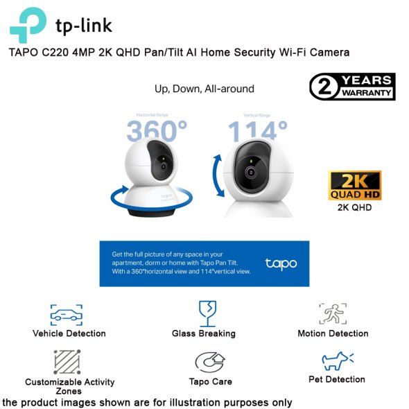TP-Link Tapo C220 - Home security Wi-Fi camera, 4MP
