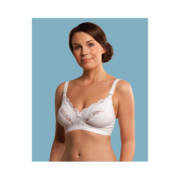 Buy Carriwell, Lace Drop Cup Nursing Bra White IV-Size (White)