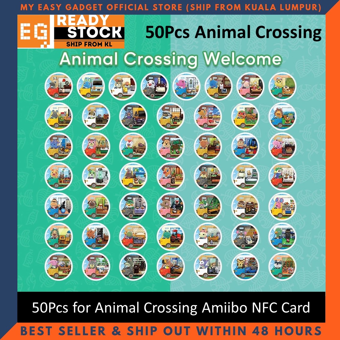 Electronics Gaming Gaming Accessories Myeasygadget 16pcs 50pcs Animal Crossing Series And New 24pcs Full Set Nfc Pvc Tag Cards Shop Online Best Products Electronics Toys Mobiles Eromman Kuwait