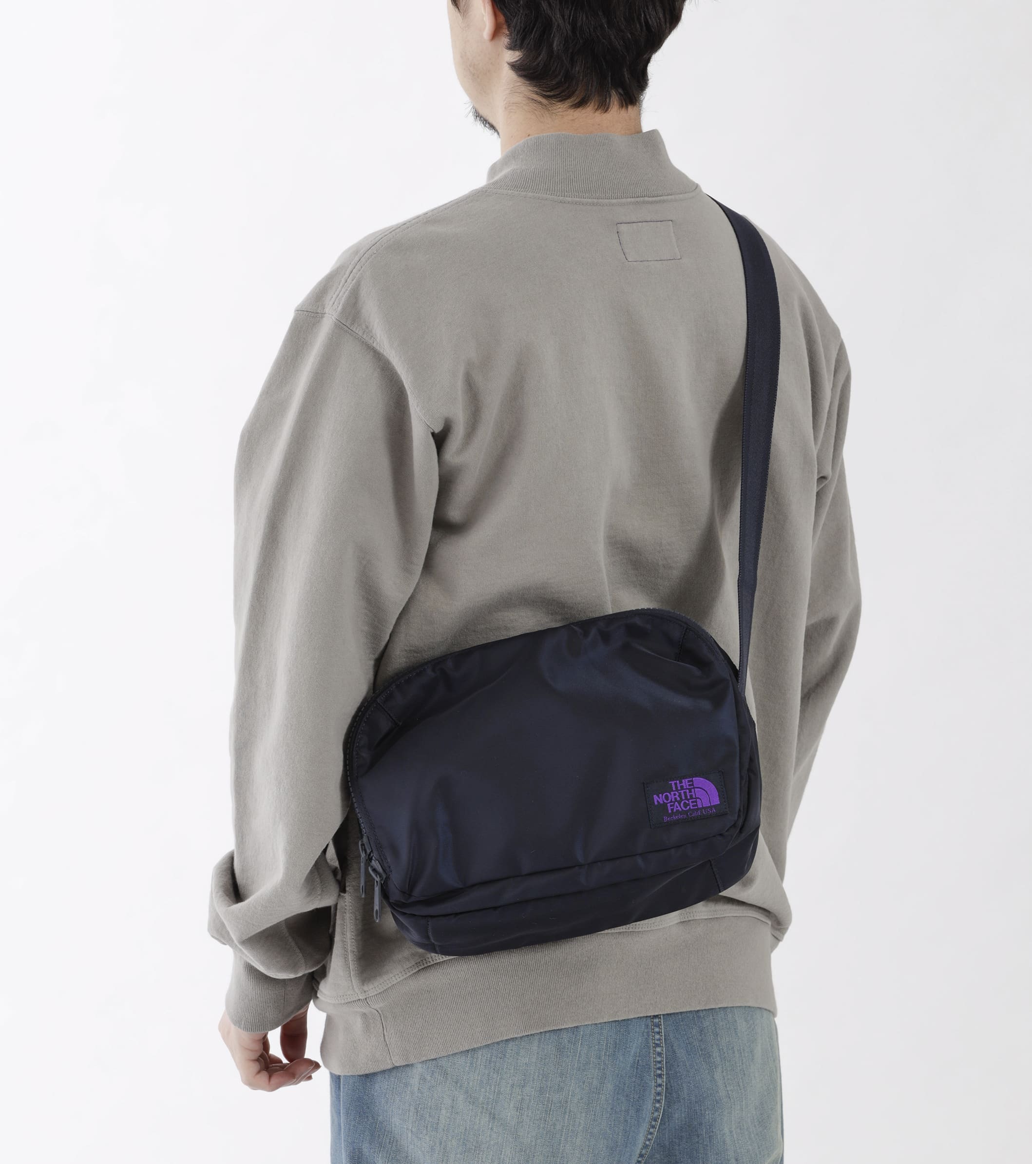 purple label north face bag