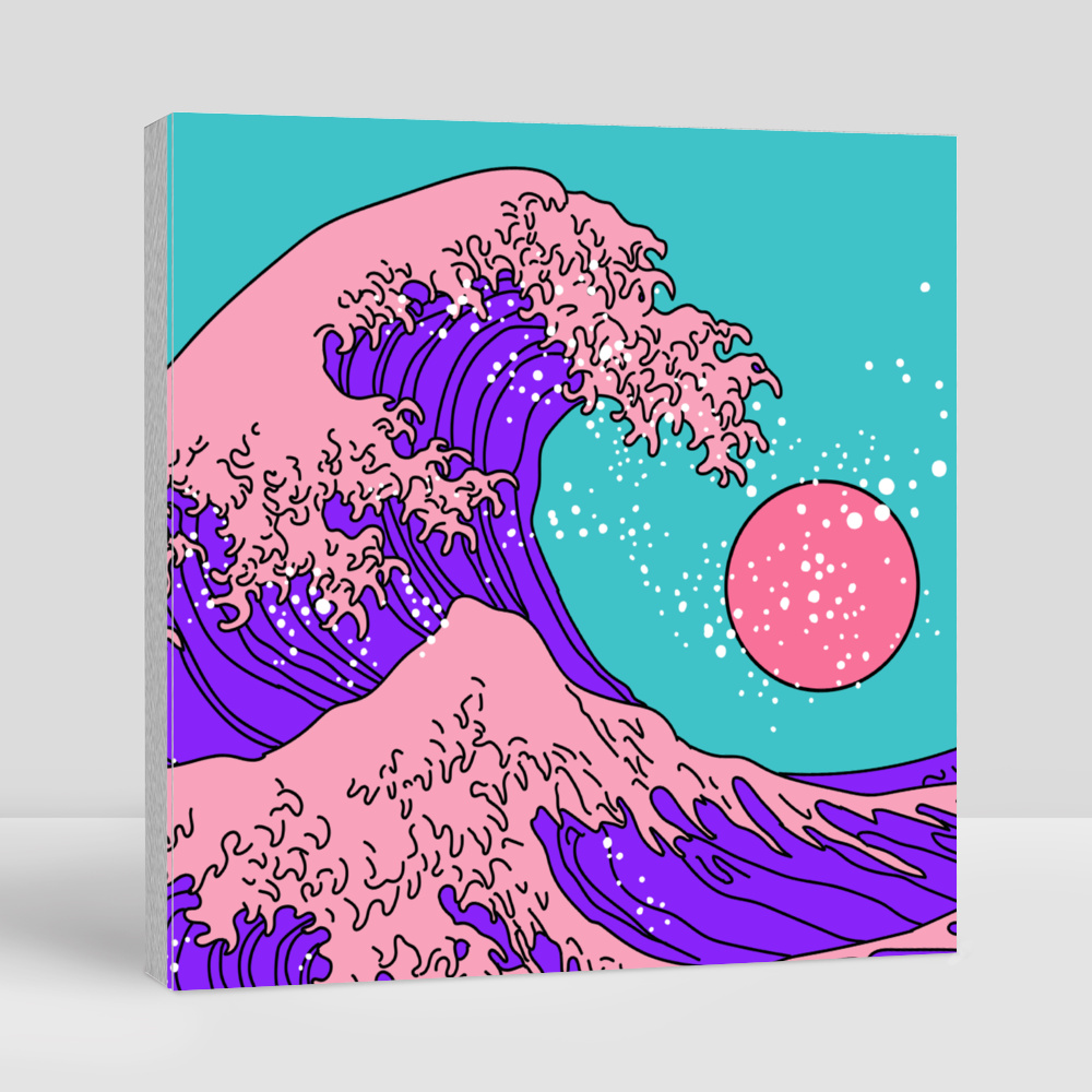 Buy Great Wave in Vaporwave Pop Art Style | eRomman