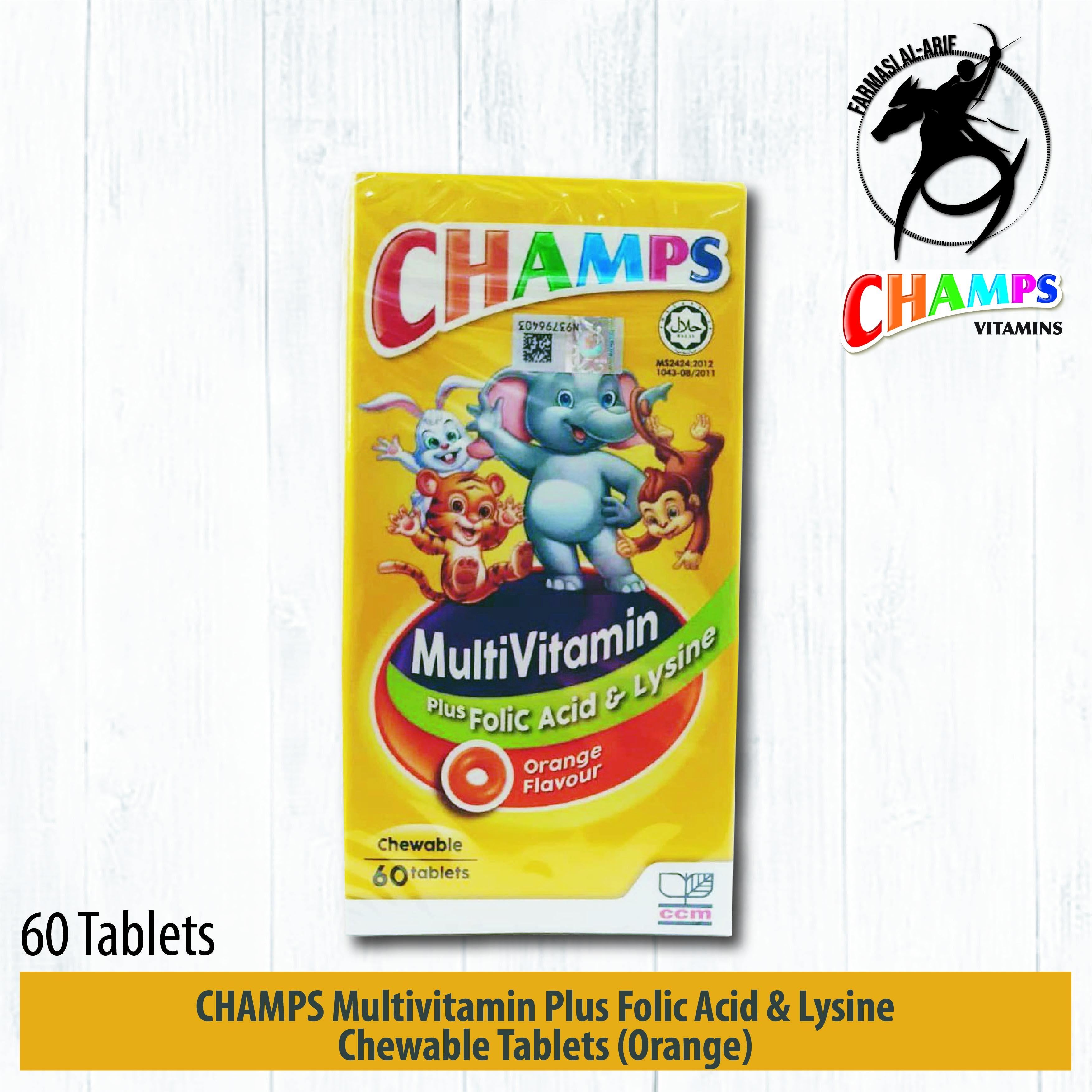 Buy Champs Folic Acid & Lysine Chewable Tablets | eRomman